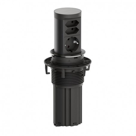 Torre de Enchufes Elevable para Encimera Elevator 2 Inox