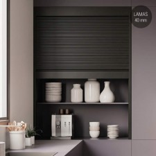 Kit Persiana Box Milano Aluminio Negro Mate Lama 40