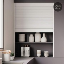Kit Persiana Box Milano Aluminio Blanco Mate Lama 40