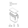 Cubo de Basura para Mueble Bajo Globe Antracita
