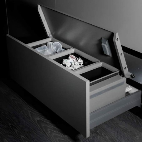 Cubo de Basura para Mueble Bajo MoveBin Antracita