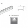 Perfil Aluminio Luz Led Mec 1 Superficie Recto