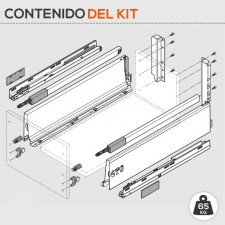 Cajón Cacerolero de Cocina Tandembox Antaro D 65 kg