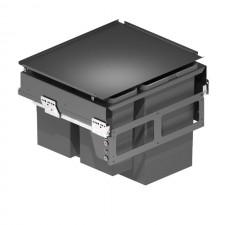 Cubos Reciclaje Basura 2 x 24 + 2 x 8 L con Sistema de Guías