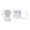 Cubos Reciclaje Basura 2 x 24 + 2 x 8 L con Sistema de Guías