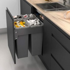 Cubo Basura Combo 2 x 35 + 2 x 8 l con Sistema de Guías