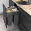 Cubo Basura Combo 2 x 35 + 2 x 8 l con Sistema de Guías