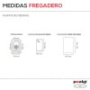 Fregadero Lava-Verduras Resina Sintética 1 Seno Poalgi GANDÍA 15