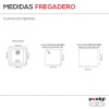 Fregadero Resina Sintética 1 Seno Poalgi GANDÍA 40
