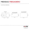 Fregadero Resina Sintética 1 Seno + Escurridor Poalgi SHIRA 503