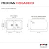 Fregadero Resina Sintética 2 Senos Poalgi ESMERALDA
