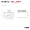 Fregadero Resina Sintética 1 Seno + Escurridor Poalgi TOPACIO