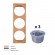 Portatarros + 3 Tarros Inox Cubertero Cube
