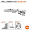 Bisagra 110º Estándar con Muelle Blum para Cocina