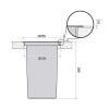 Cubo Basura 10 L Acero Inoxidable para Encastre en Encimera