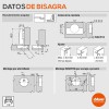 Bisagra 110º Estándar con Muelle Blum para Cocina