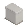 Cubo Basura 16 l Rectangular de Polipropileno para Cocina