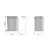 Cubo Basura 16 l Rectangular de Acero Inoxidable para Cocina