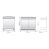 Cubo Basura Doble 21 + 21 l de Acero Inoxidable para Cocina
