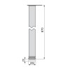 Pata de Mesa Regulable en Acero D. 60 mm