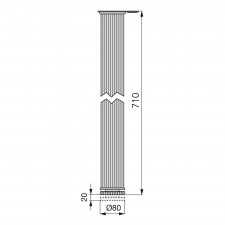 Pata Regulable para Mesa en Aluminio D. 80 mm