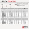 Tirador Acero y Zamak 2436 para Cocina
