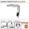 Bisagra 95º solapada con Freno Blumotion para Falso Rincón Blum