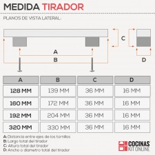 Tirador de Aluminio 4771 para Cocina