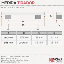Tirador Metálico 4773 para Cocina