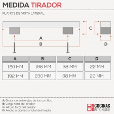 Tirador Metálico 0138E para Cocina