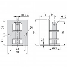 Kit Nivelador M10 para Muebles (10 uds)