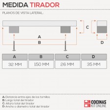 Tirador Metálico 4088E para Cocina