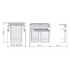 Cubos Reciclaje Basura 24 + 24 L con Sistema de Guías