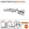 Bisagra 110º Estándar sin Muelle para Pulsador TIP-ON Blum