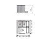 Conjunto Cubos de Basura para Cajón de Cocina 600/800/900 mm