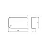 Tapa de Aluminio para Encimera Postformada de 4 cm