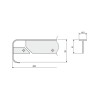 Unión Recta de Aluminio para Encimera Postformada de 4 cm