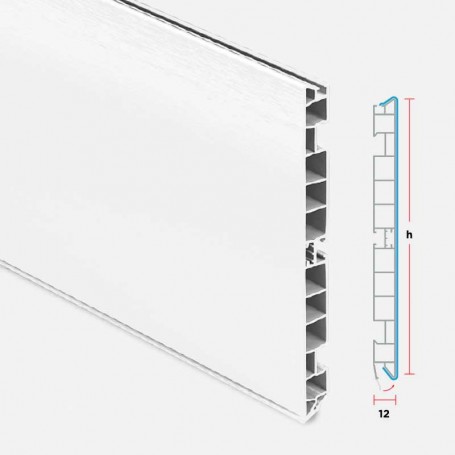 Zócalo de PVC Blanco para Muebles de Cocina