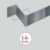 Unión 90º Aluminio Cepillado para Zócalo de PVC de Cocina
