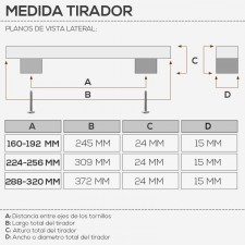 Tirador Metálico 4781 para Cocina