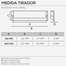 Tirador Metálico 4036E para Cocina