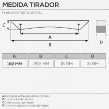 Tirador Metálico 2433 para Cocina