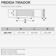Tirador Metálico 4055 para Cocina