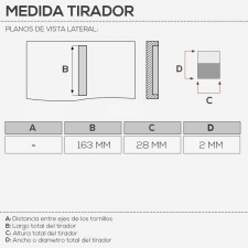 Tirador Metálico Negro 4082E para Cocina