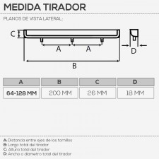 Tirador Metálico 4090E para Cocina
