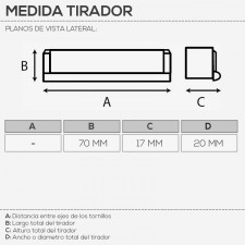 Tirador Metálico 4025E para Cocina
