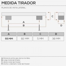 Tirador Metálico 2270 para Cocina