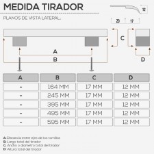 Tirador de Aluminio Anodizado 2457 para Cocina