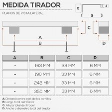 Tirador de Aluminio Negro 2459 para Cocina