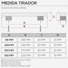 Tirador de Acero Inoxidable 2312 para Cocina